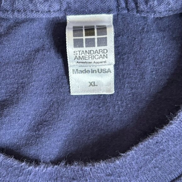 Anti Flag Graphic Band TShirt  XL Navy Blue Guitar Punk Rock Made In USA Tee - Picture 6 of 7